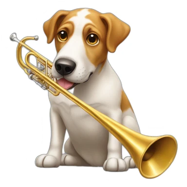 Trombone dog sticker