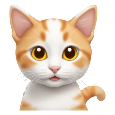 Orange and white kitten sticker