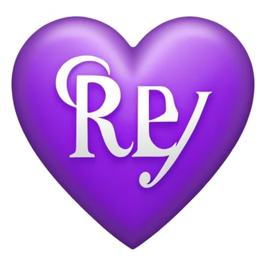 Purple Heart with the letters Riley in the middle  sticker