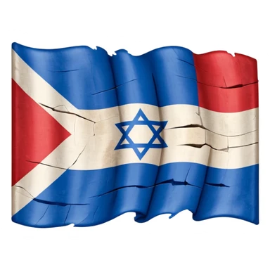 Crossed out Israel flag sticker