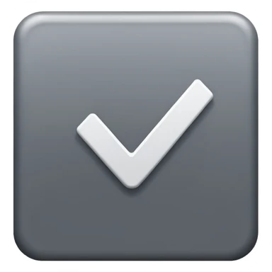 A white check inside a gray square that is tilted to the side a little bit sticker