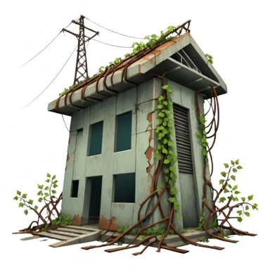 a collapsed substation during the apocalypse sticker