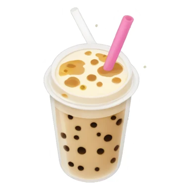 boba tea with starry sky inside sticker