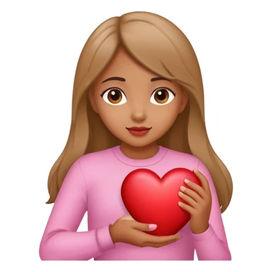 A girl with a heart (it’s Valentine’s Day) sticker