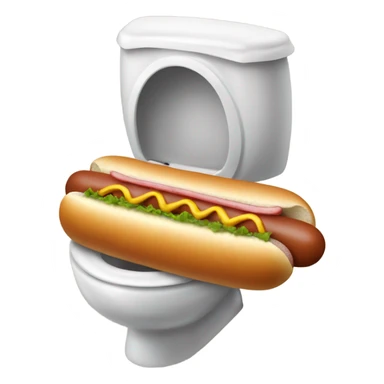 SKibidi toliet hot dog sticker