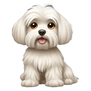 maltese dog with brown in his fur sticker