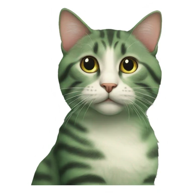 cat, GREE sticker