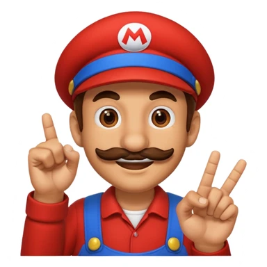 mario sacando el dedo de enmedio  sticker