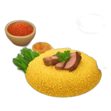 Meal of couscous with meat sticker