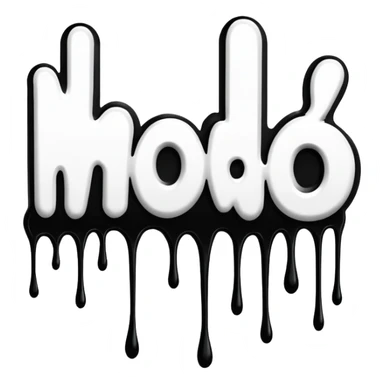 Graffiti the word mod with drippy paint  sticker