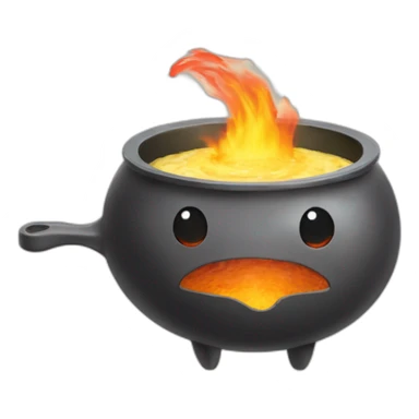 calcifer from howl's moving castle eat scrambled eggs sticker
