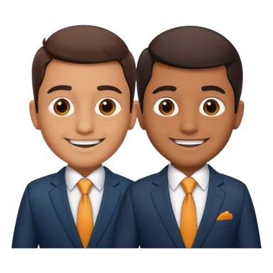 two same look brother both busnessmen indian look sticker