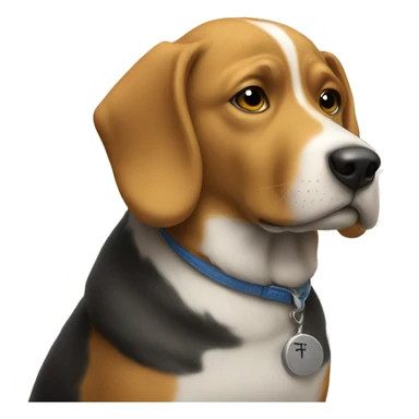 Very smart dog doing math  sticker