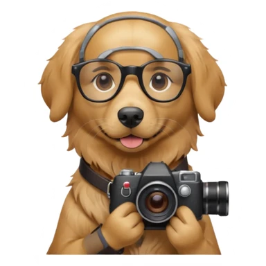 photographer dog sticker