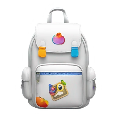 white cute school bag sticker