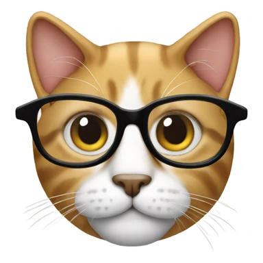 cat with glasses sticker