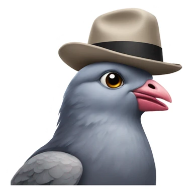 bird with a pigeon hat sticker