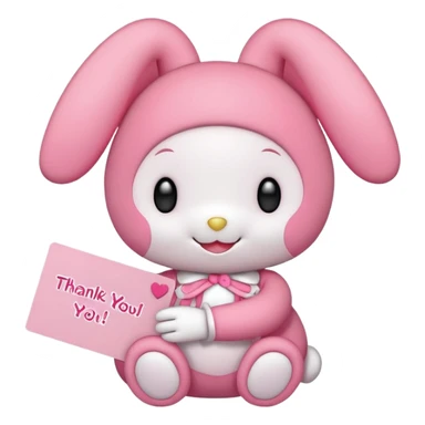 my melody thank you sticker