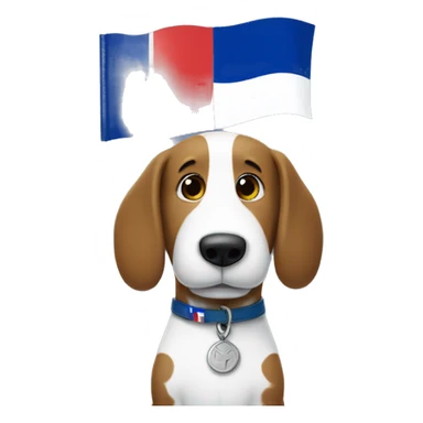 snoopy with french flag sticker