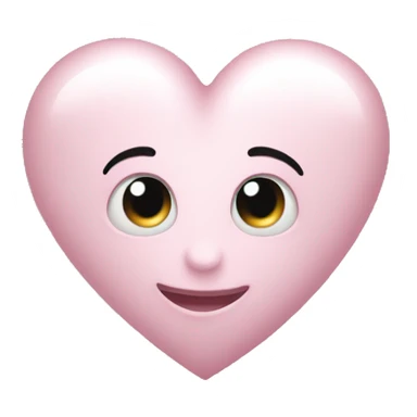 pearl light pink heart sticker