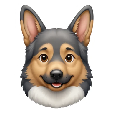 German Shepherd in snow ios emoji sticker