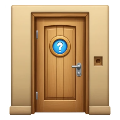 A door opening like logout symbol sticker