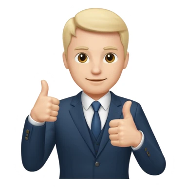 Boss with thumbs up sticker