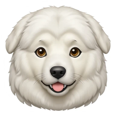 Great Pyrenees with not as thick far sticker