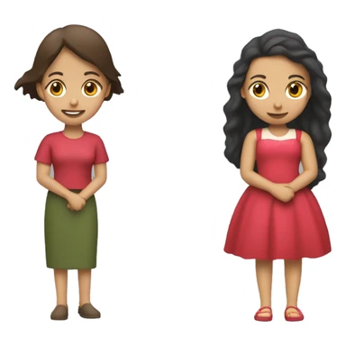 Rosa roja y una chica agarrándose sticker