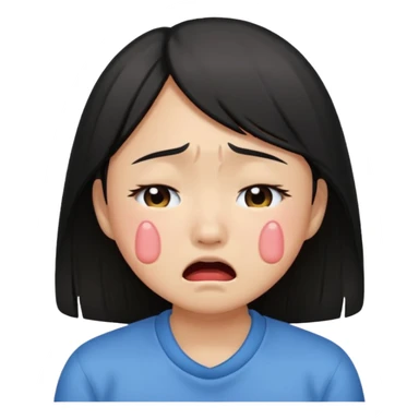 Asian girl crying more like this 😭 sticker