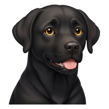 Perro Labrador  negro adulto con la mandíbula  un poco más marcada sticker
