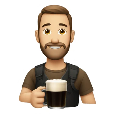 Man drinking a pint of Guinness  sticker