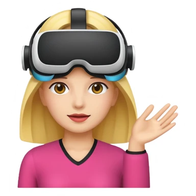 VR wearing woman sticker
