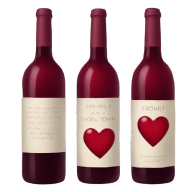 Wine red heart  sticker
