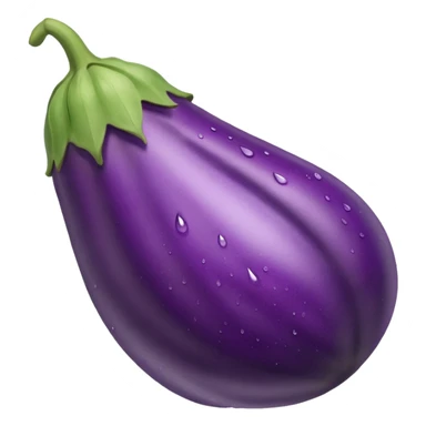 Water coming out of an eggplant sticker