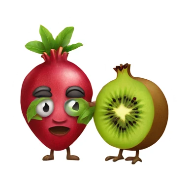 Kiwi and Pomegranate sticker
