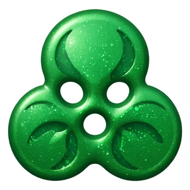 glitter green toxic symbol sticker