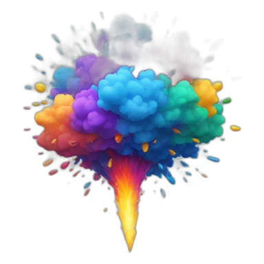 colorful explosion sticker