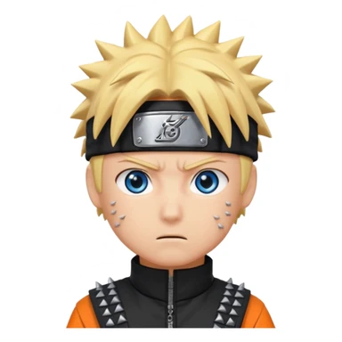 Create a Naruto emoji for a teams chat but make it more original to the anime style sticker