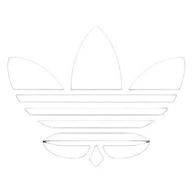 Adidas white stripes on black emoji sticker