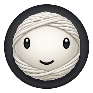 A ball of white yarn sticker