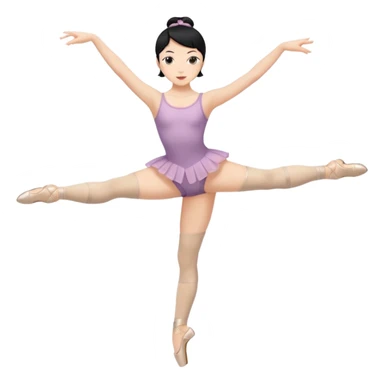 WOMAN BALLET DANCER BLACK HAIR AND NOT IN TUTU ONLY TWO LEGS sticker