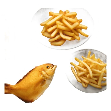 Fried fish and fries sticker