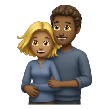 Deux personnes qui s’embrassent sticker