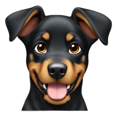 beauceron puppy with white chest and chin hungry sticker
