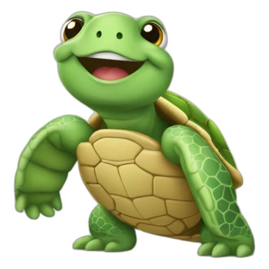 Tortue qui fait bisous sticker