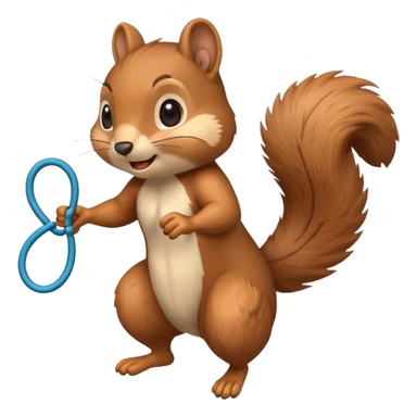 Squirrel jump rope sticker