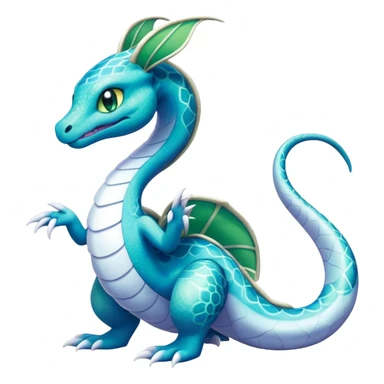 Seviper-Dragonair-Dratini-hybrid, full body, two legs, two hands sticker
