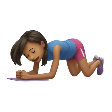 A girl doing plank  sticker