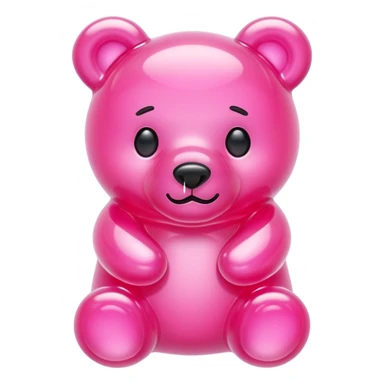bubblegum pink jelly bear sticker